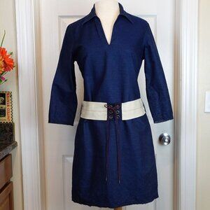 Vintage Tommy HilfigerJeans Belted Cotton Eyelet Sz 8 Dress